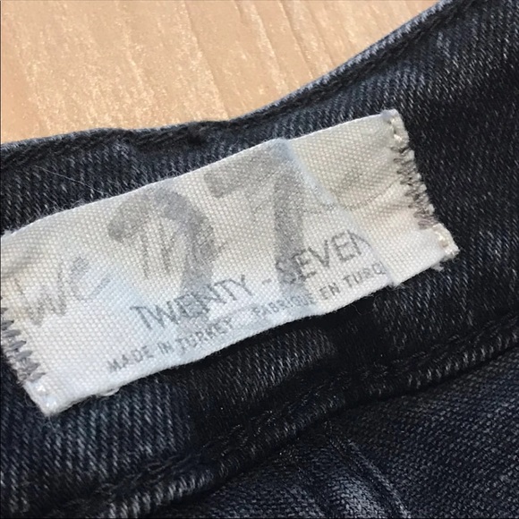 Free People Raw High-Rise Denim Jeggings - Black - Picture 5 of 6